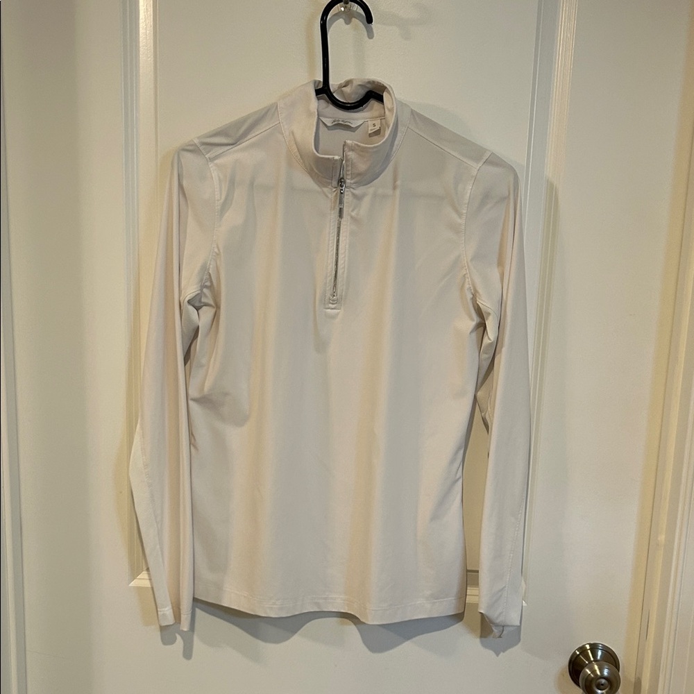 Jordan White Quarter-Zip Top